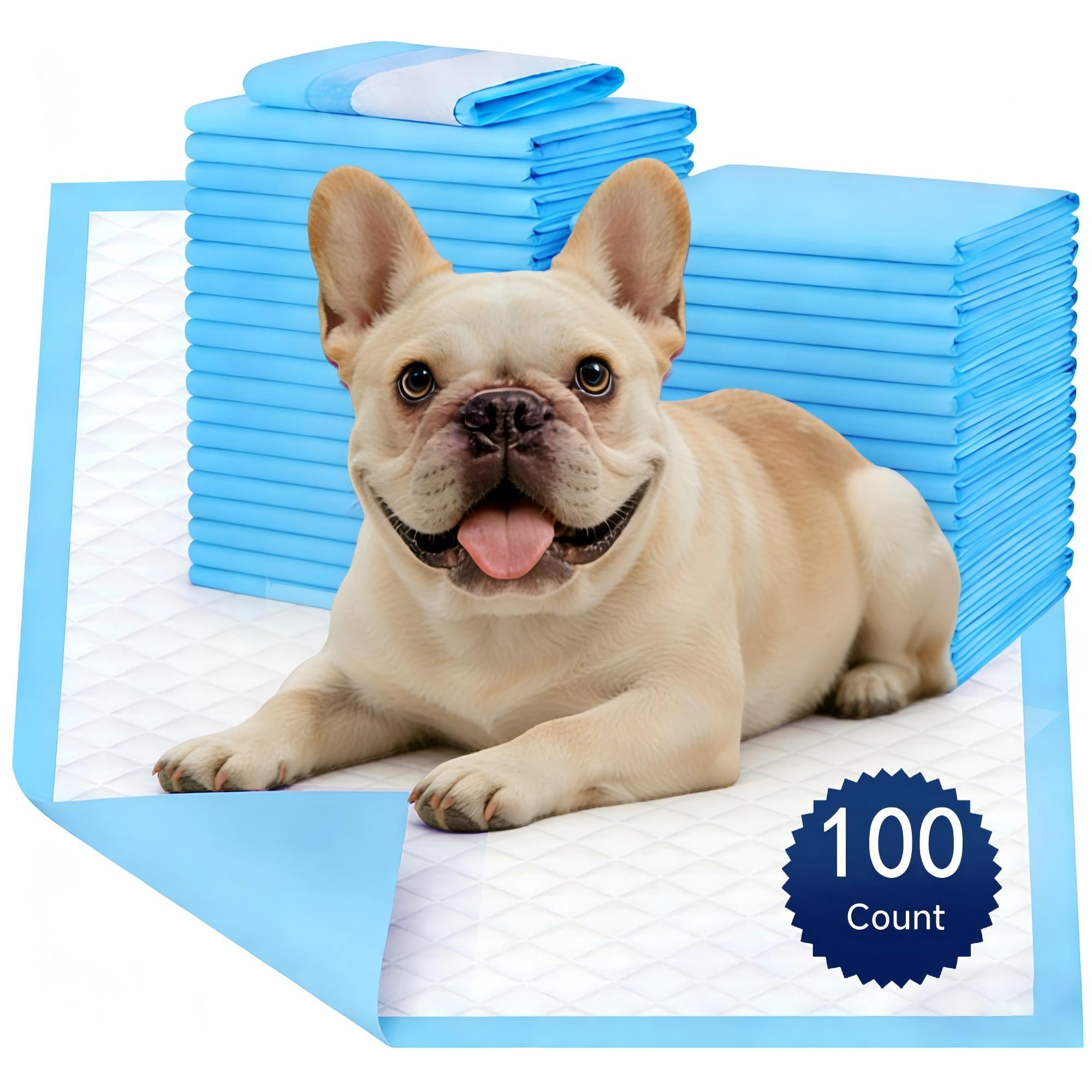 Woonono Puppy Pads Training Pads,Super Absorbent,M,13"X 18",100 Count Disposable Dog Pee Pads
